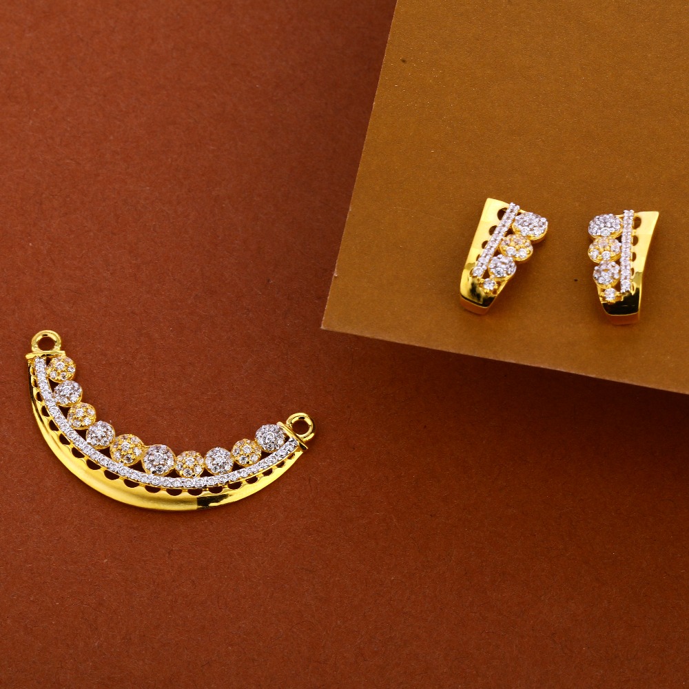 22CT Gold Hallmark Women's  Mangalsutra Pendant Set MP365