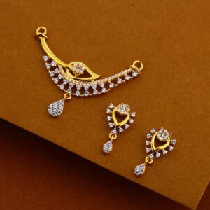 22KT Gold Ladies fancy CZ Mangalsutra Pendant MP346