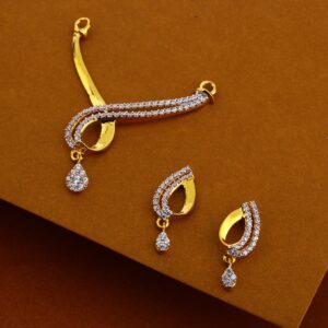22KT Gold Ladies Exclusive CZ Mangalsutra Pendant MP345