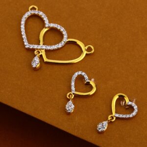 22KT Gold Ladies Classic CZ Mangalsutra Pendant MP343