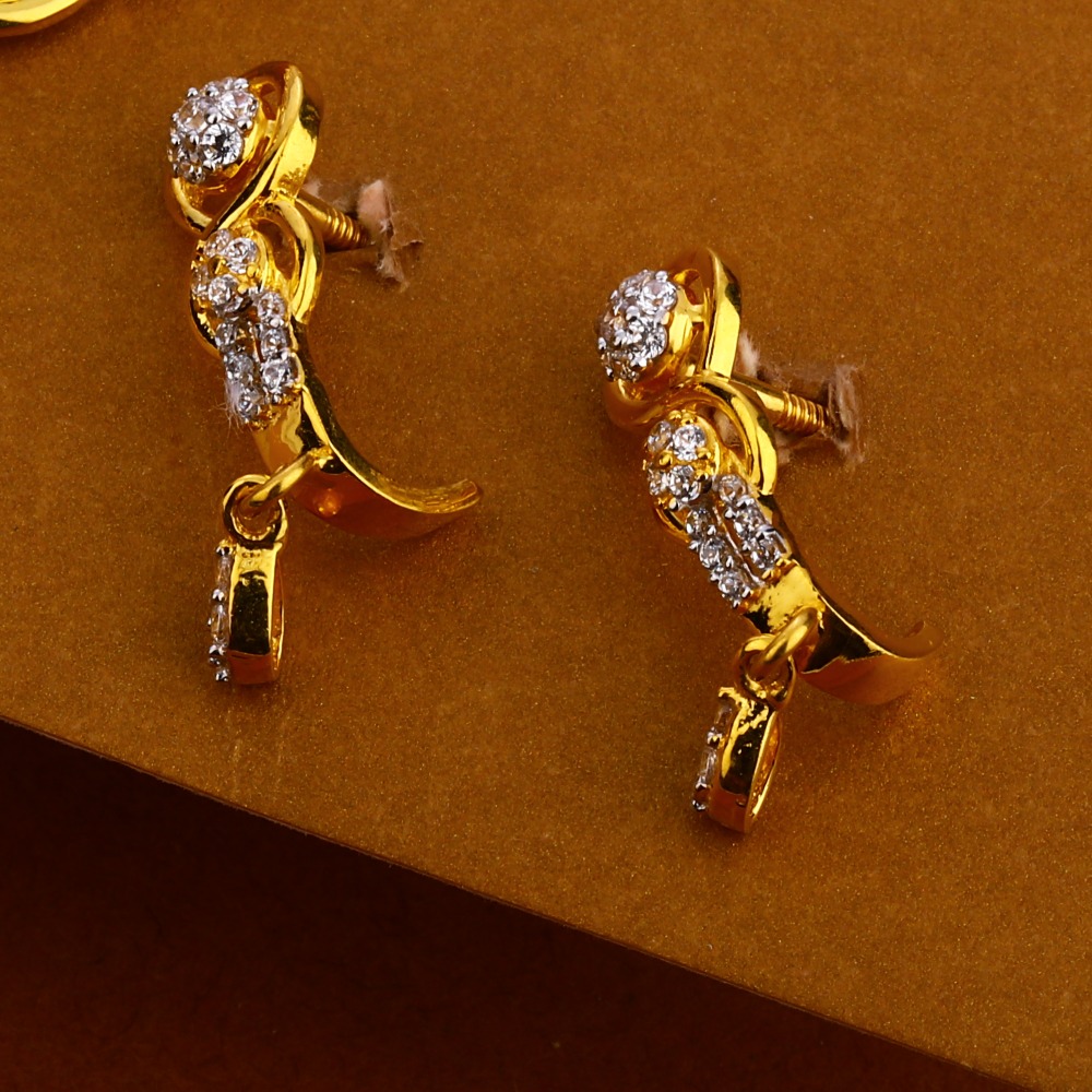 22KT Gold Ladies CZ Mangalsutra Pendant MP342 - Image 2