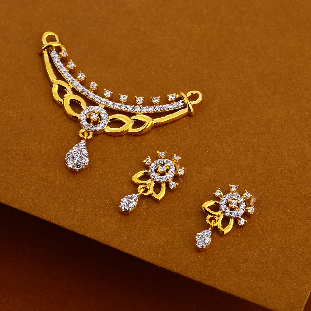 916 Gold Women's Hallmark Gorgeous Mangalsutra Pendant MP340