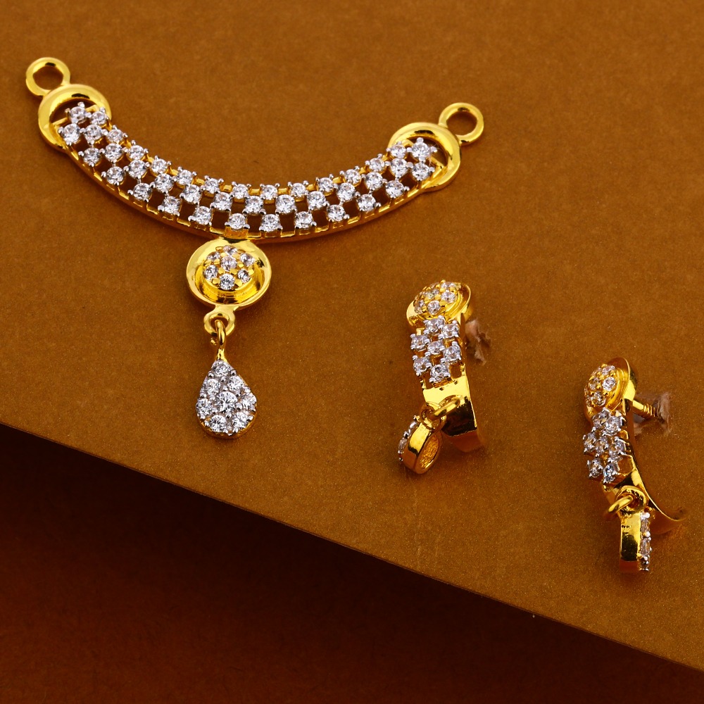 916 Gold Women's Hallmark fancy Mangalsutra Pendant MP339