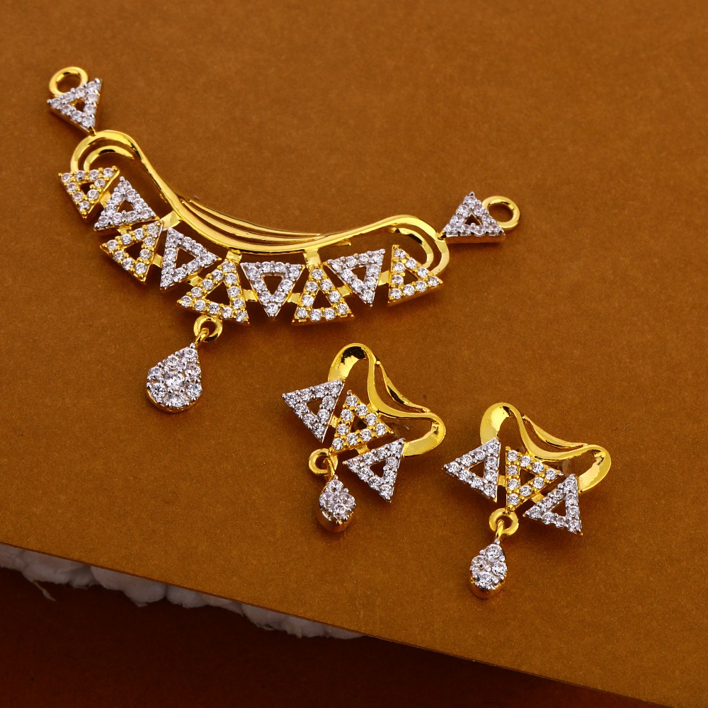 916 Gold Ladies Stylish Mangalsutra Pendant MP333