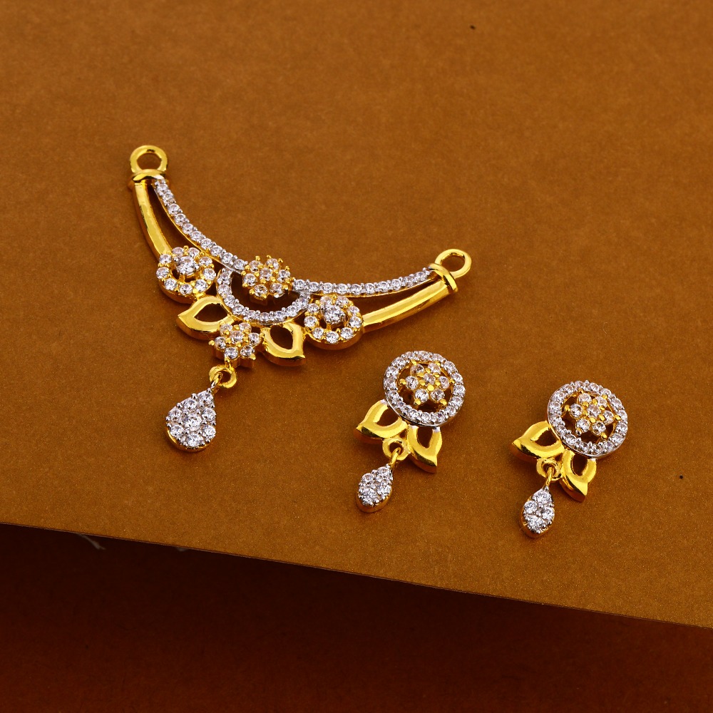 916 Gold Ladies Delicate Mangalsutra Pendant MP329