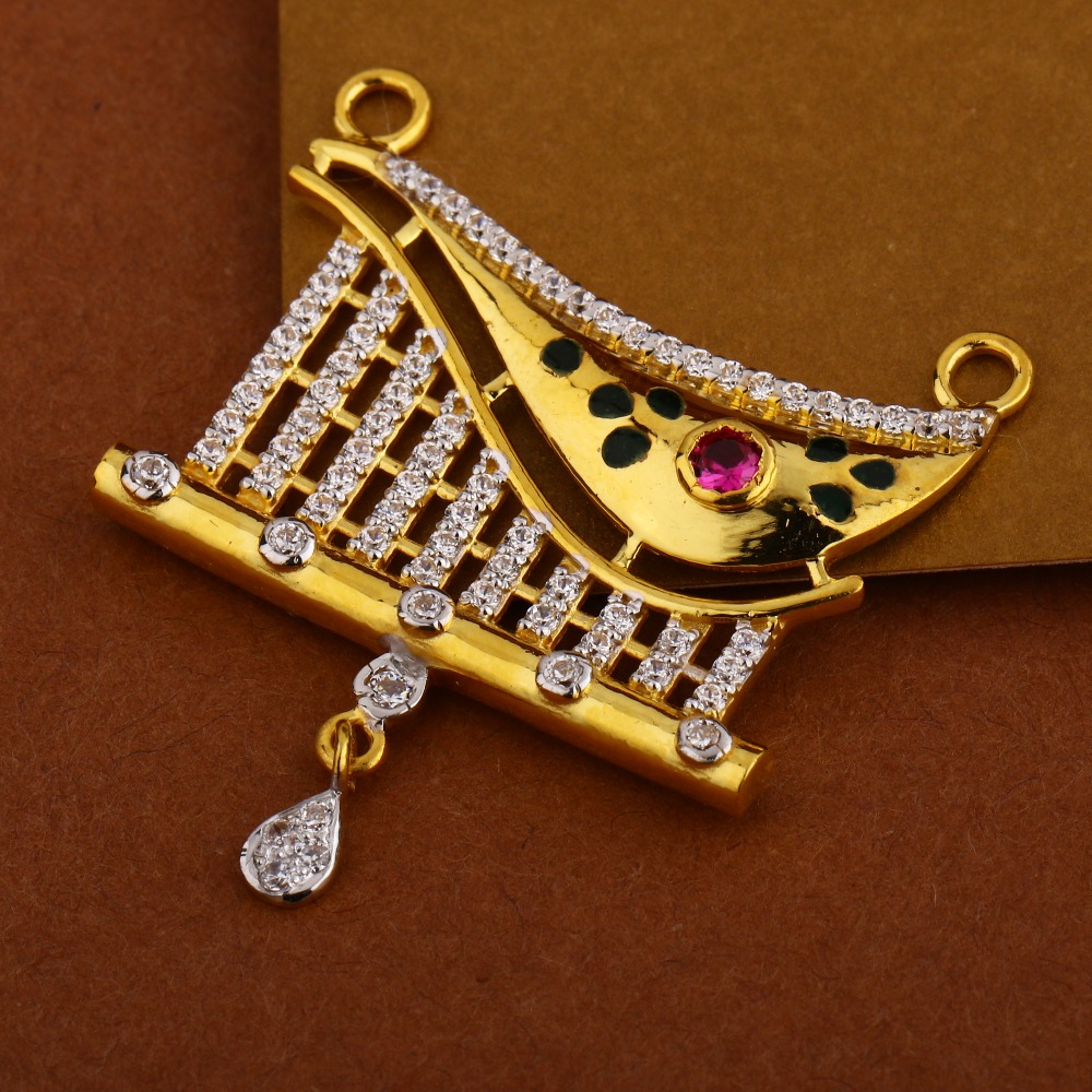 22KT  Gold Women's  Delicate  Hallmark  Mangalsutra Pendant MP321