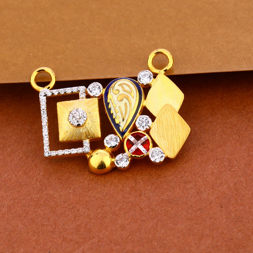 916 Gold Women's Stylish Hallmark Mangalsutra Pendant MP392