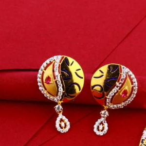 916 Gold CZ Delicate Ladies Necklace Set LN286