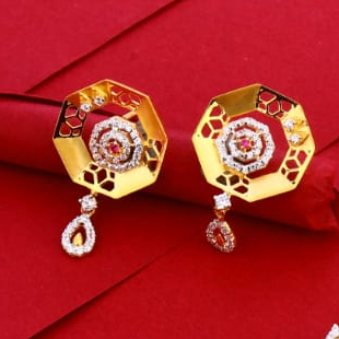 916 Gold Hallmark Stylish Ladies Necklace Set LN276 - Image 2