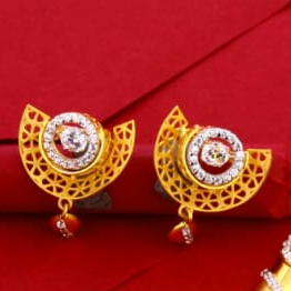 916 Gold Hallmark Fancy Ladies Necklace Set LN282 - Image 2