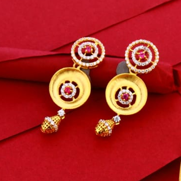 916 Gold Hallmark Fancy Ladies Necklace Set LN269 - Image 2