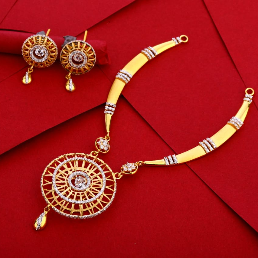 916 Gold Ladies Fancy Necklace Set LN289