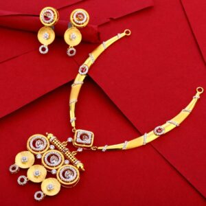 916 Gold Ladies Delicate Necklace Set LN266