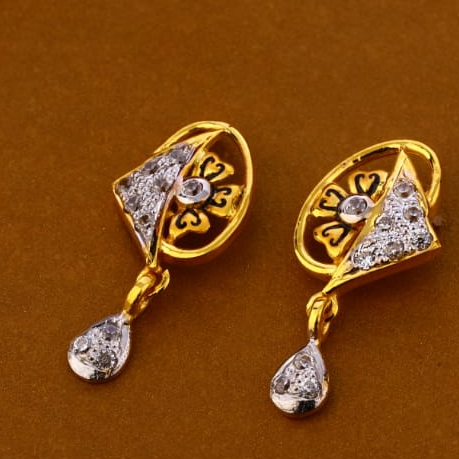 916 Gold CZ Hallmark Stylish Ladies Pendant Set FPS311 - Image 2