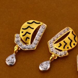 916 Gold CZ Hallmark Fancy Ladies Pendant Set FPS308
