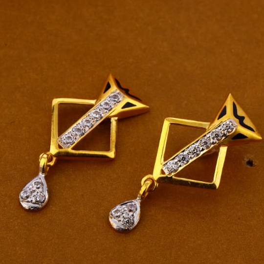 916 Gold CZ Exclusive Ladies Pendant Set FPS318 - Image 2