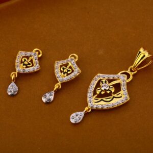 916 Gold Hallmark Stylish Ladies Pendant Set FPS313
