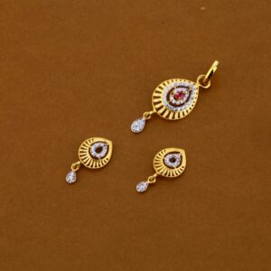 916 Gold Hallmark Delicate Ladies Pendant Set FPS227