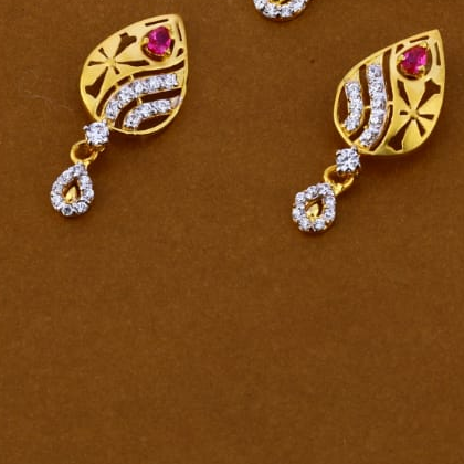 916 Gold Hallmark Designer Ladies Pendant Set FPS229 - Image 2