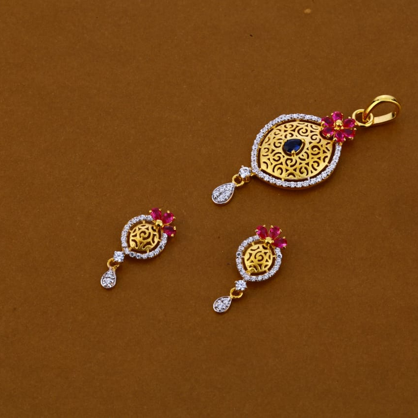 916 Gold Hallmark Delicate Ladies Pendant Set FPS230