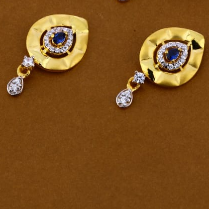 916 Gold Hallmark Ladies Pendant Set FPS232 - Image 2