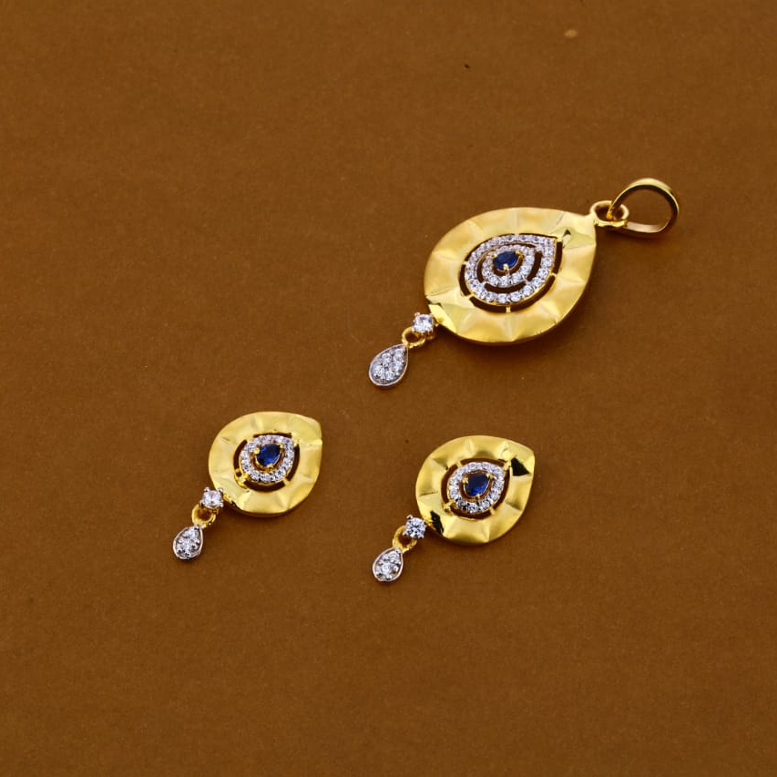 916 Gold Hallmark Ladies Pendant Set FPS232
