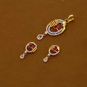 916 Gold Stylish Ladies Pendant Set FPS233