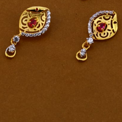 916 Gold Delicate Ladies Pendant Set FPS237 - Image 2