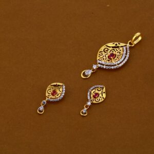 916 Gold Delicate Ladies Pendant Set FPS237