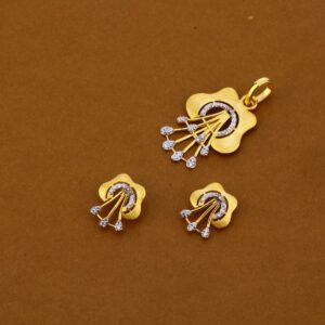 916 Gold Ladies Pendant Set FPS223