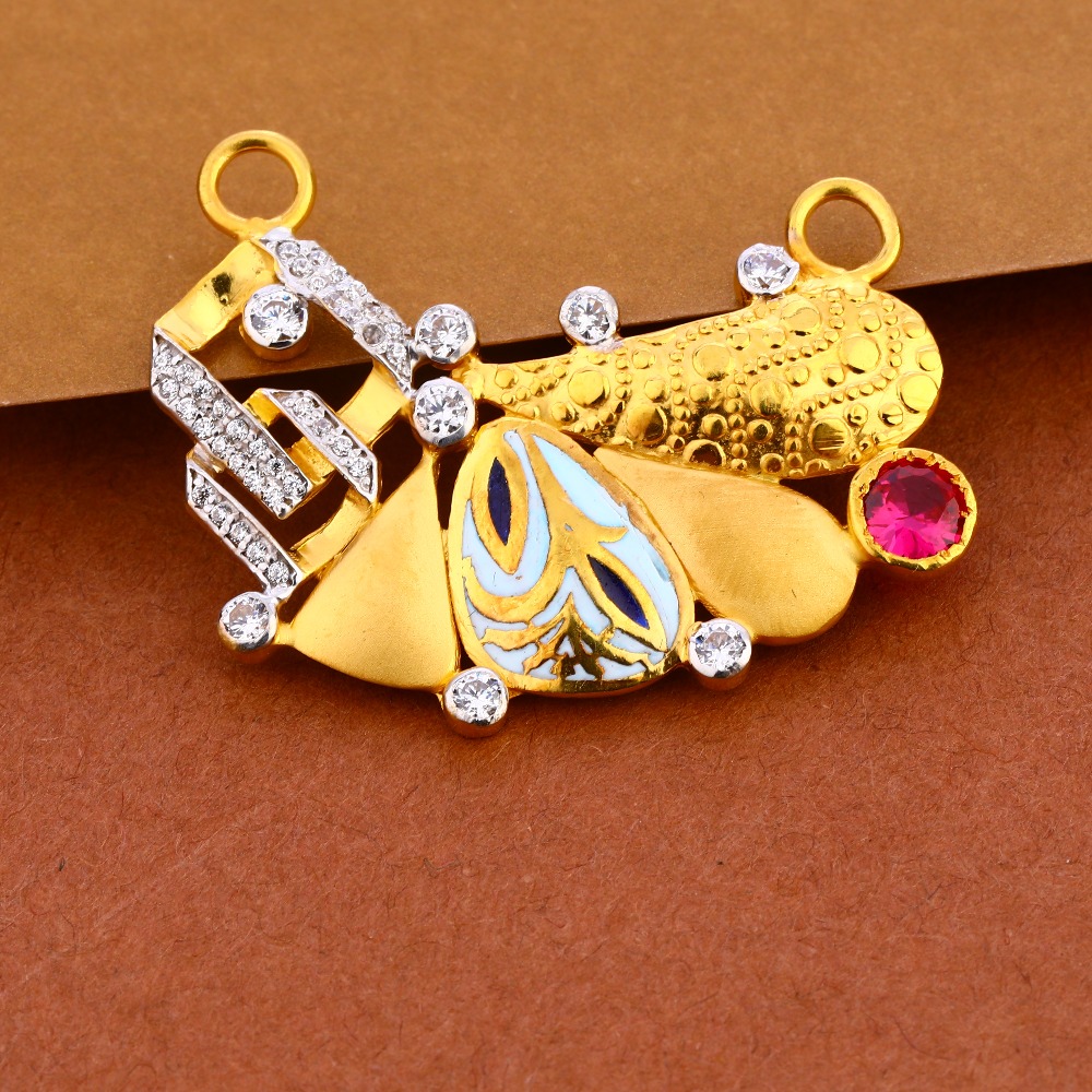 916 Gold Women's Classic Hallmark Mangalsutra Pendant  MP386