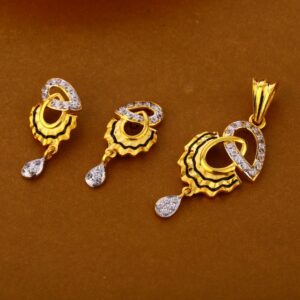 22CT Gold Exclusive Ladies Pendant Set FPS296