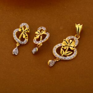 22CT Gold Fancy  Ladies Pendant Set FPS300