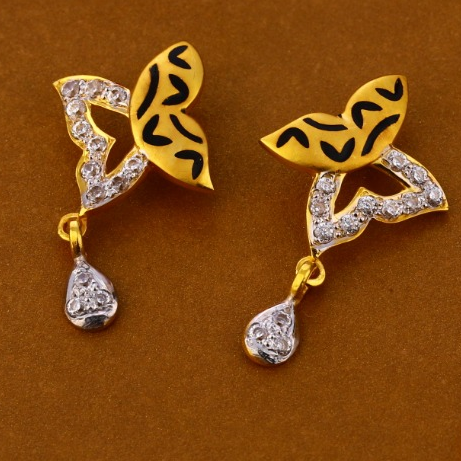 22KT Gold CZ Hallmark Stylish Ladies Pendant Set FPS294 - Image 2