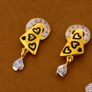 22KT Gold CZ Hallmark Fancy Ladies Pendant Set FPS292