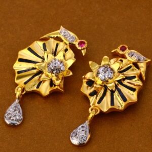 22KT Gold CZ Hallmark Designer Ladies Pendant Set FPS290