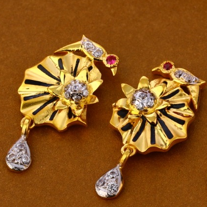 22KT Gold CZ Hallmark Designer Ladies Pendant Set FPS290 - Image 2