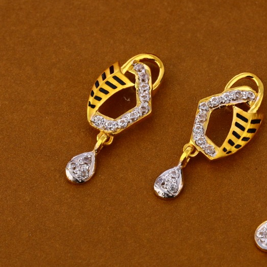 22KT Gold CZ Hallmark Delicate Ladies Pendant Set FPS289 - Image 2