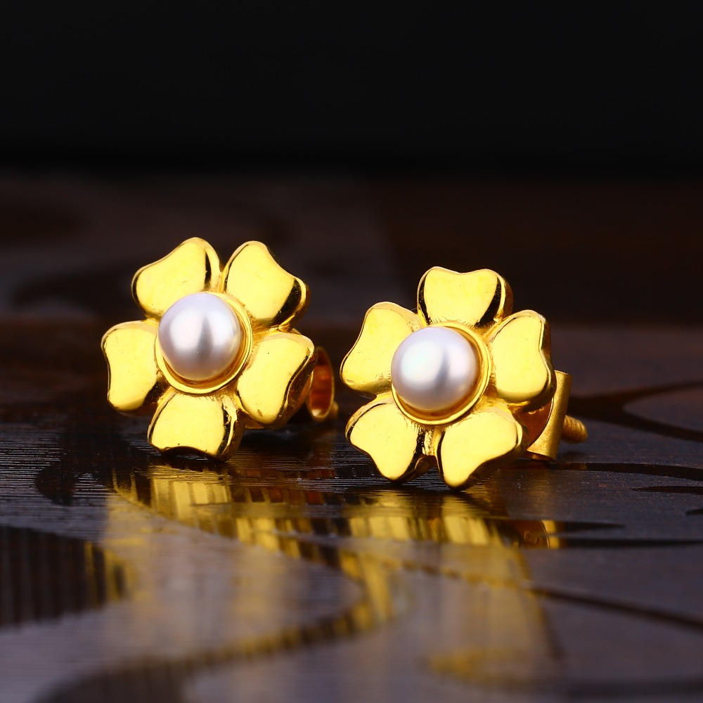 22CT Gold Ladies exclusive Solitaire Earring LSE238
