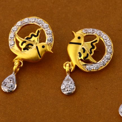22KT Gold CZ Fancy Ladies Pendant Set FPS286 - Image 2