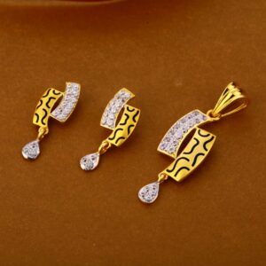 22KT Gold CZ Delicate Ladies Pendant Set FPS273