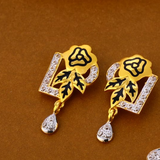 22KT Gold CZ Designer Ladies Pendant Set FPS274 - Image 2