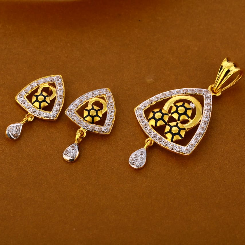 22KT Gold Hallmark Gorgeous Ladies Pendant Set FPS279