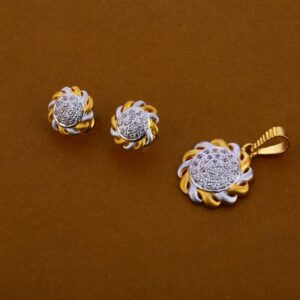 22KT Gold Delicate Ladies Pendant Set FPS242