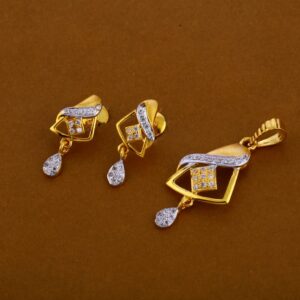 22KT Gold Designer Ladies Pendant Set FPS243