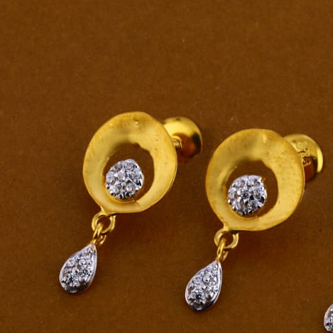 916 Gold CZ Hallmark Stylish Ladies Pendant Set FPS247 - Image 2
