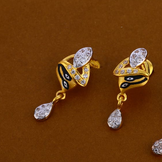 916 Gold CZ Hallmark Delicate Ladies Pendant Set FPS262 - Image 2