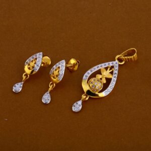 916 Gold Hallmark Fancy Ladies Pendant Set FPS260