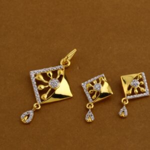 916 Gold Hallmark Ladies Pendant Set FPS330