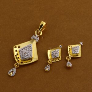 916 Gold Stylish Ladies Pendant Set FPS329